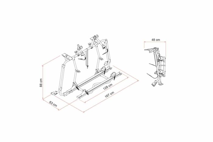 Fiamma VW Bisiklet Taşıyıcısı Kit Adaptörü T6 Pro / T5 Pro - Görsel 3