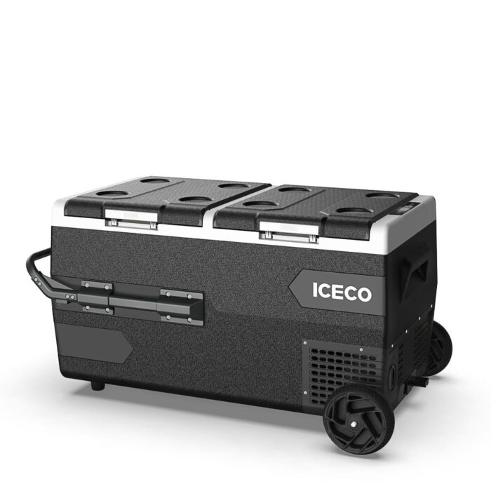 ICECO K75D 12/24Volt 75 Litre Akülü/Kablolu/ Çift Bölmeli Kompresörlü Tekerlekli Outdoor Oto Buzdolabı/Dondurucu (Akü Dahil Değildir) - Görsel 2