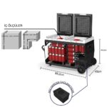 ICECO K75D 12/24Volt 75 Litre Akülü/Kablolu/ Çift Bölmeli Kompresörlü Tekerlekli Outdoor Oto Buzdolabı/Dondurucu (Akü Dahil Değildir) - Görsel 5