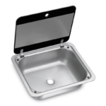 Dometic SNG 4133 Cam Kapaklı Kare Eviye