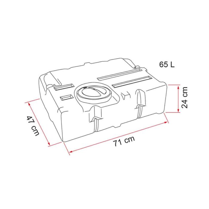 Fiamma 70 Litre Temiz Su Tankı (Mavi) - Görsel 2
