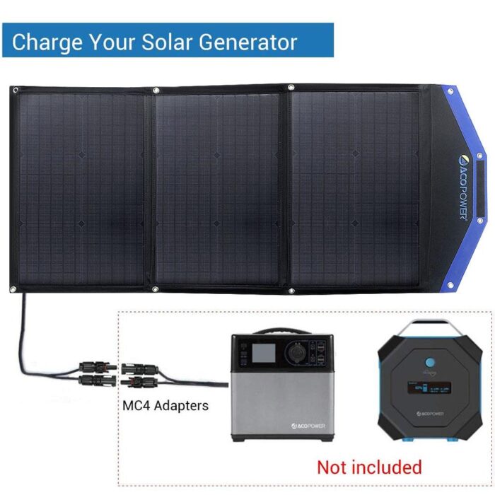 Acopower AP3XSP 3x30Watt Çanta Tipi Katlanabilir Güneş Enerji Paneli - Görsel 4