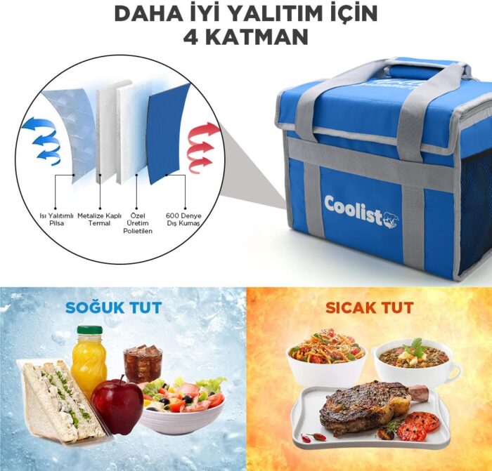 Coolist CL26B 26 Litre Katlanabilir Termos Bez Çanta / Buzluk - Görsel 10