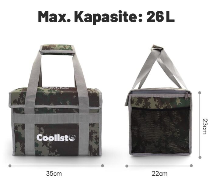 Coolist CL26C 26 Litre Katlanabilir Termos Bez Çanta / Buzluk - Görsel 3