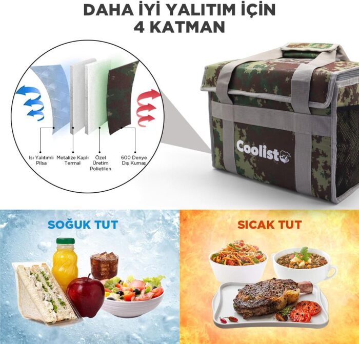 Coolist CL26C 26 Litre Katlanabilir Termos Bez Çanta / Buzluk - Görsel 10
