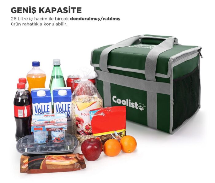 Coolist CL26G 26 Litre Katlanabilir Termos Bez Çanta / Buzluk - Görsel 7