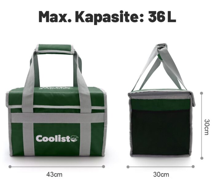 Coolist CL36G 36 Litre Katlanabilir Termos Bez Çanta / Buzluk - Görsel 3