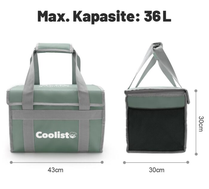 Coolist CL36LG 36 Litre Katlanabilir Termos Bez Çanta / Buzluk - Görsel 3