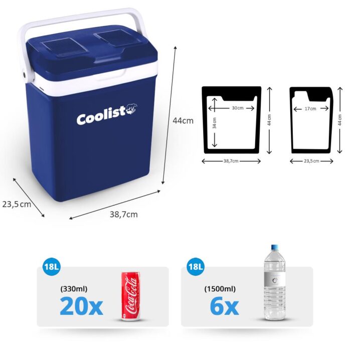 Coolist CLT18 12Volt/220Volt AC/DC 18 Litre Sıcak/Soğuk Oto Buzdolabı - Görsel 5