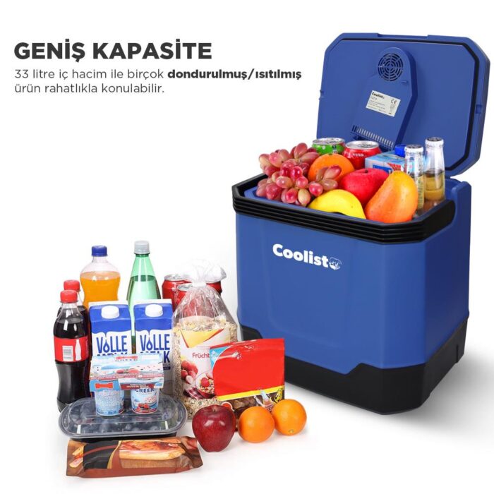 Coolist CLT33 12Volt/220Volt AC/DC 33 Litre Sıcak/Soğuk Oto Buzdolabı - Görsel 2