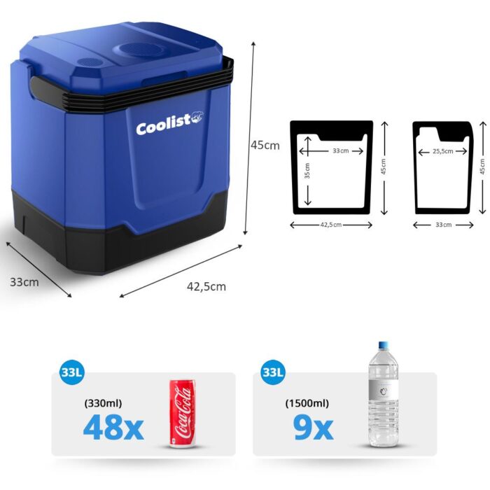 Coolist CLT33 12Volt/220Volt AC/DC 33 Litre Sıcak/Soğuk Oto Buzdolabı - Görsel 5