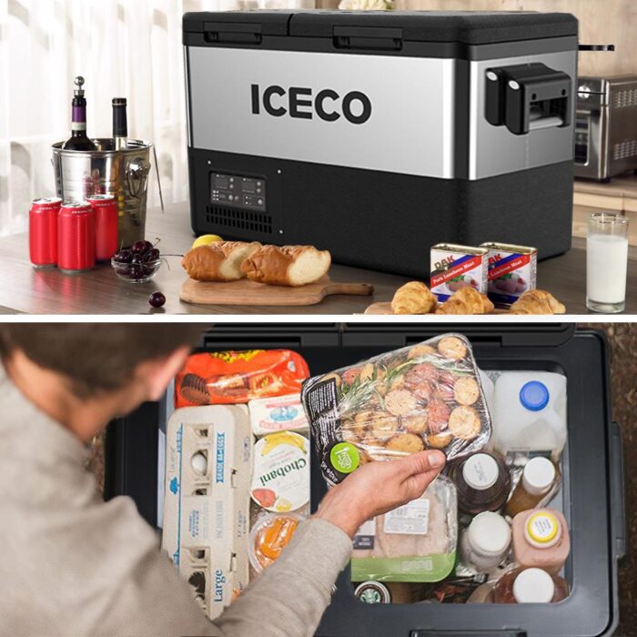 ICECO TCD55 12/24Volt 55 Litre Çift Bölmeli Outdoor Kompresörlü Oto Buzdolabı/Dondurucu - Görsel 4