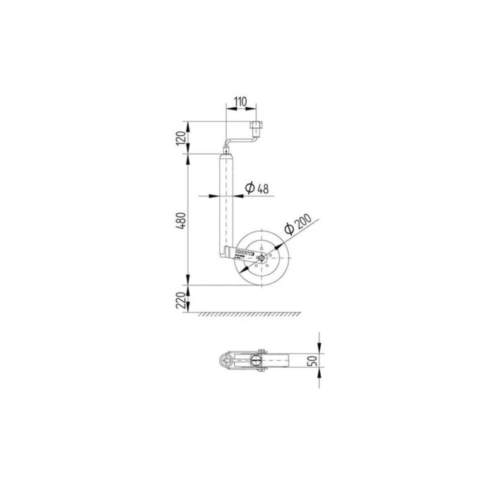 Knott TK48 Destek Tekerleği - Görsel 2