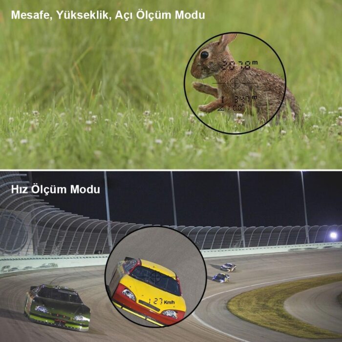 KOBB KBL1000 1Km Profesyonel Optik Dürbünlü Golf Lazer Metre + Hız Tespit Cihazı - Görsel 3
