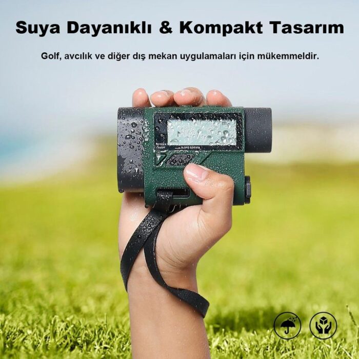KOBB KBL1000 1Km Profesyonel Optik Dürbünlü Golf Lazer Metre + Hız Tespit Cihazı - Görsel 9