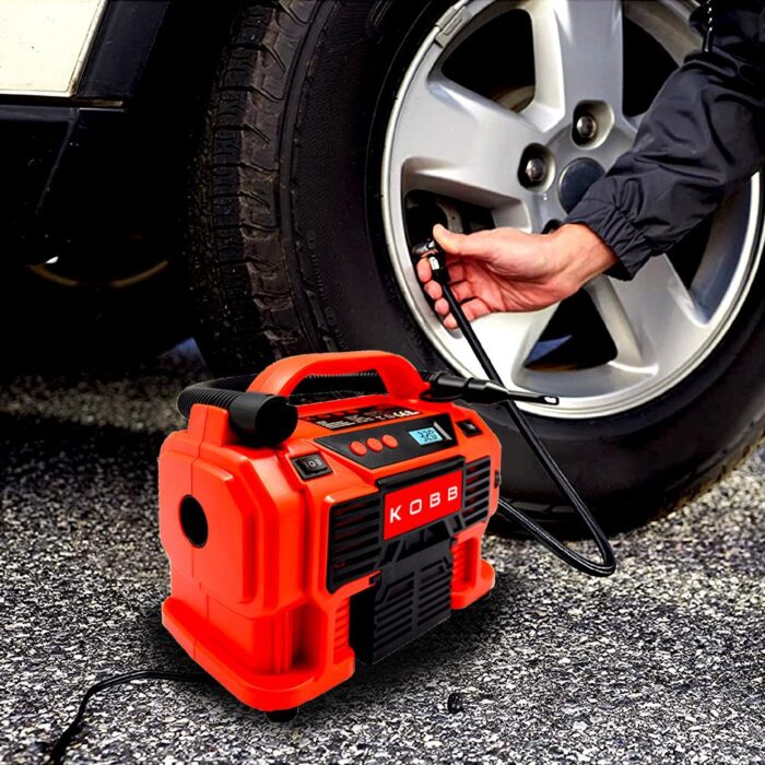 KOBB KB300 12Volt/220Volt 160 PSI Dijital Basınç Göstergeli Lastik & Yatak Şişirme Pompası - Görsel 6