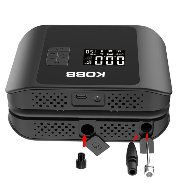 KOBB KB420 12Volt / Şarjlı Li-ion 150 PSI Taşınabilir Dijital Basınç Göstergeli Led Aydınlatmalı Akıllı Lastik Şişirme Pompası + SOS - Görsel 8