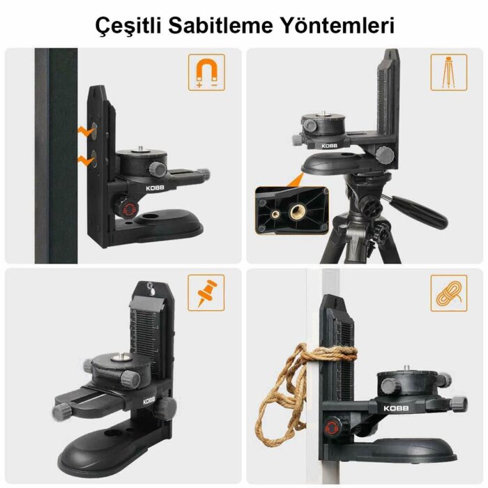 KOBB KBL10 Mıknatıslı Hassas Ayarlanabilir Lazer Hizalama Aparatı - Görsel 9