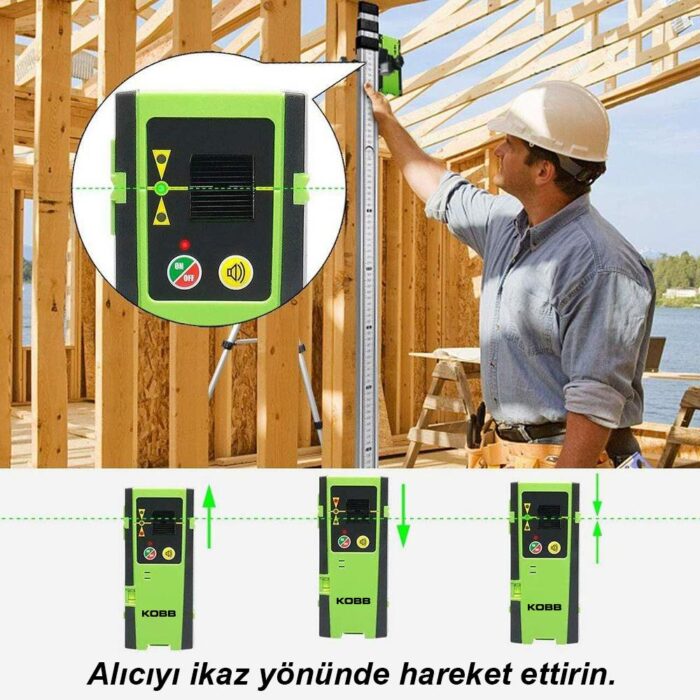 KOBB KBL6RG 60M Lazer Hizalama Dedektörü - Görsel 7