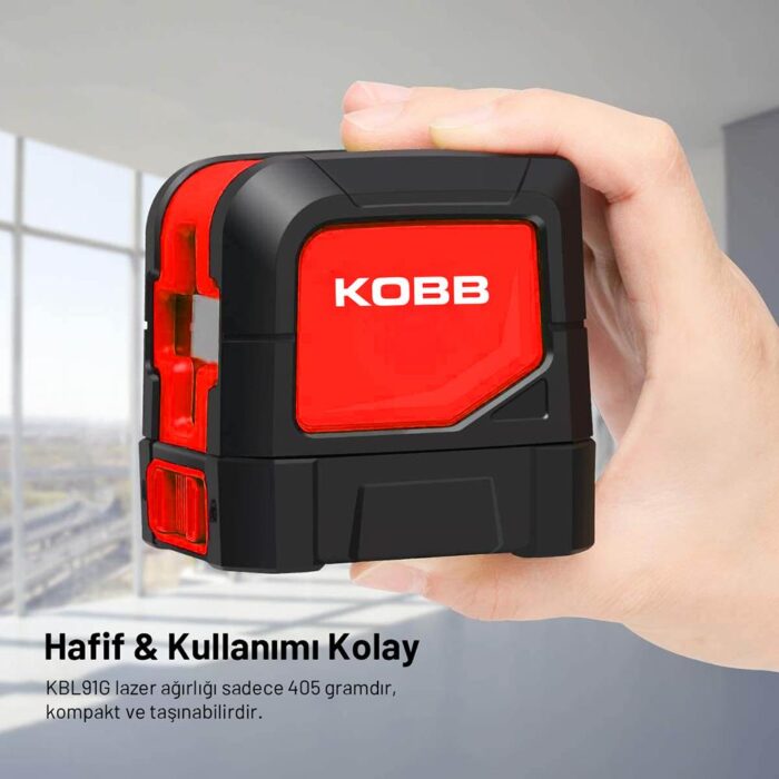 KOBB KBL91G 30 Metre Profesyonel Yatay ve Dikey Otomatik Hizalamalı Yeşil Çapraz Çizgi Lazer Distomat - Görsel 8