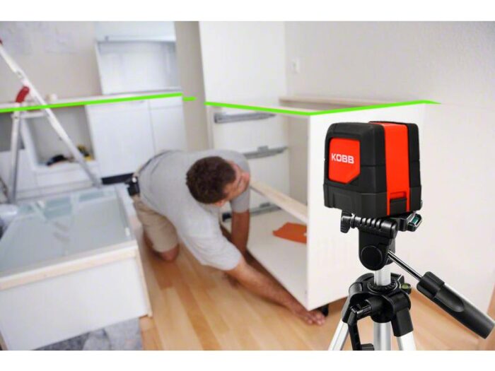 KOBB KBL91GTP 30 Metre Profesyonel Yatay ve Dikey Otomatik Hizalamalı Yeşil Çapraz Çizgi Lazer Distomat + Tripod - Görsel 4