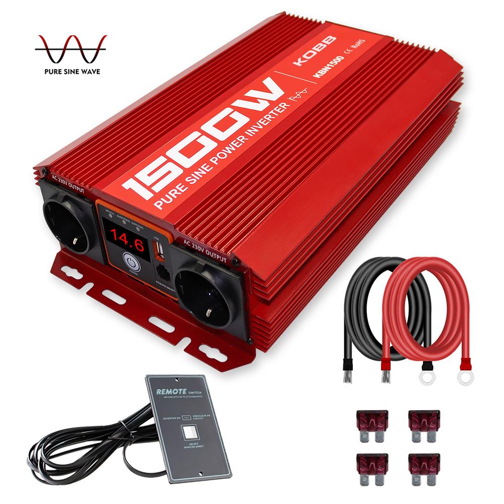 kobb-kbn1500-12v-220v-1500watt-tam-sinus-donusturucu-invertor-13051 KOBB KBN1500 12V/220V 1500Watt Tam Sinüs Dönüştürücü İnvertör - Görsel 1