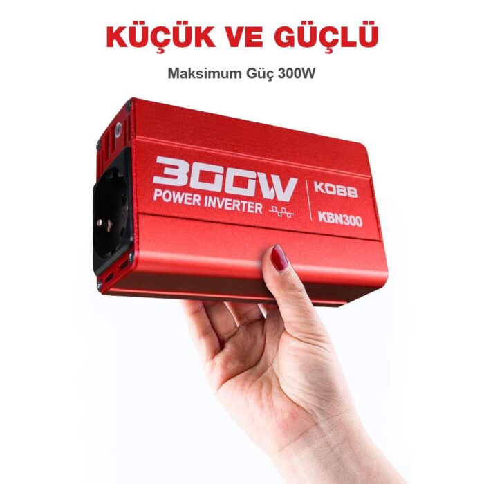 KOBB KBN300 12V/220V 300Watt Modifiye Sinüs Dönüştürücü İnvertör - Görsel 4