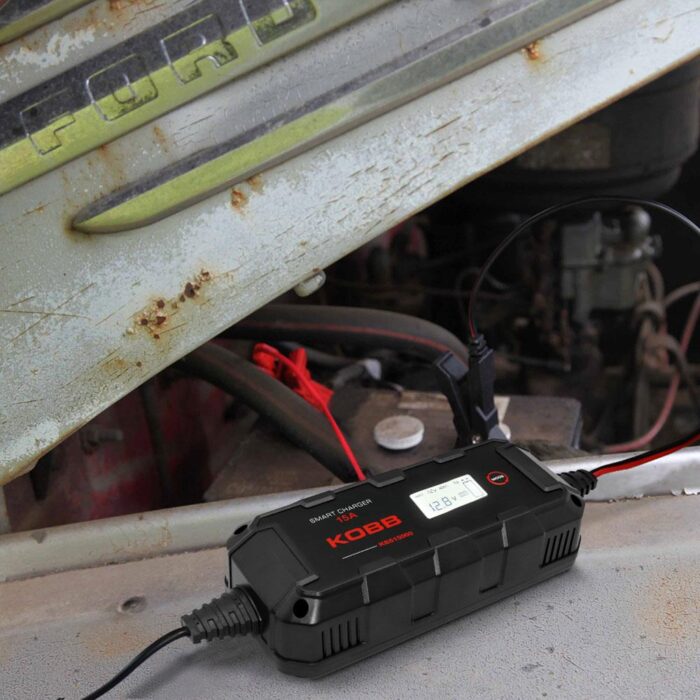 KOBB KBS15000 6V/12V/24V 300A Akıllı Dijital Akü Şarj ve Akü Bakım/Desülfatör - Görsel 5