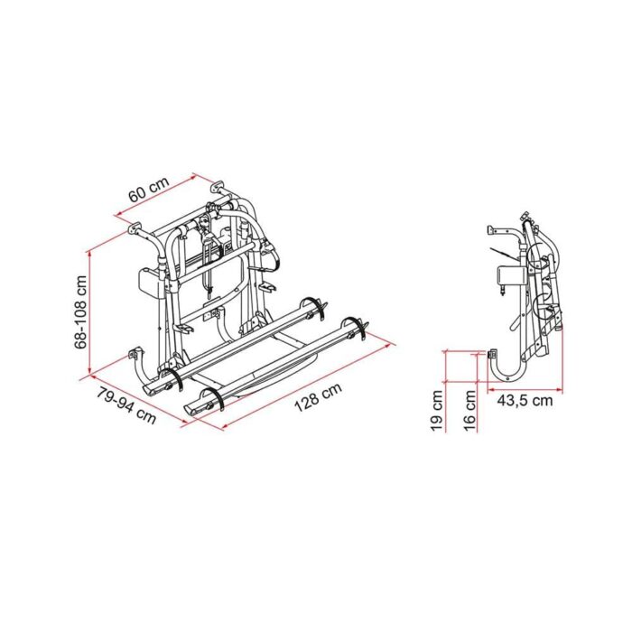 Fiamma Lift 77 Manuel Asansörlü Bisiklet Taşıyıcı - Görsel 3