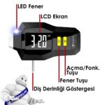 Michelin MC12293 99PSI Dijital Lastik Basınç ve Derinlik Ölçer - Görsel 5