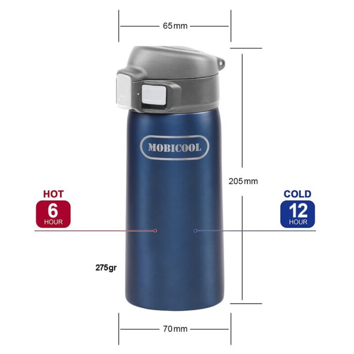 Mobicool MDB35 0,35L Vakumlu Çift Yalıtımlı Paslanmaz Çelik Seyahat Bardağı /Termos - Görsel 2