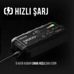 NOCO GBX45 12V 1250Amp Ultrasafe Lityum Akü Takviye + Powerbank + Led Lamba - Görsel 3