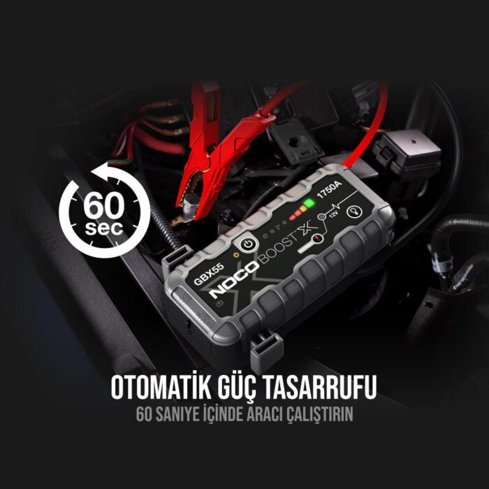 NOCO GBX55 12V 1750Amp Ultrasafe Lityum Akü Takviye + Powerbank + Led Lamba - Görsel 6