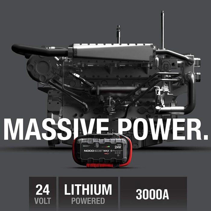 NOCO Genius GB251 24V 3000Amp Ultrasafe Lityum Akü Takviye + Powerbank + Led Lamba - Görsel 3