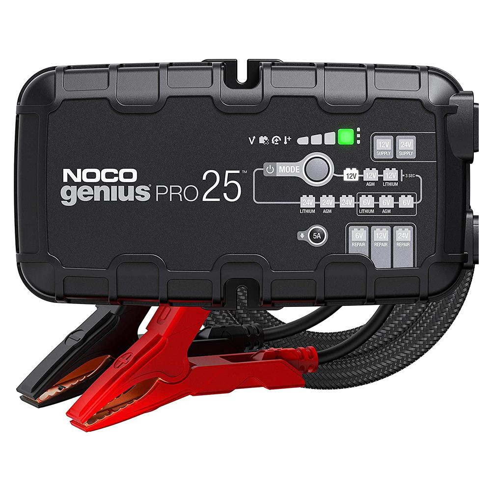 noco-geniuspro25-6v-12v-24v-1000a-akilli-aku-sarj-ve-aku-bakim-desulfator-power-supply-13652 NOCO GENIUSPRO25 6V/12V/24V 1000A Akıllı Akü Şarj ve Akü Bakım/Desülfatör/Power Supply - Görsel 1