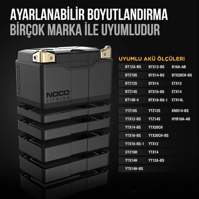 NOCO NLP14 12V 4Ah. 51Wh Li-İon Motosiklet Aküsü CCA 500A LiFeP04 - Görsel 2