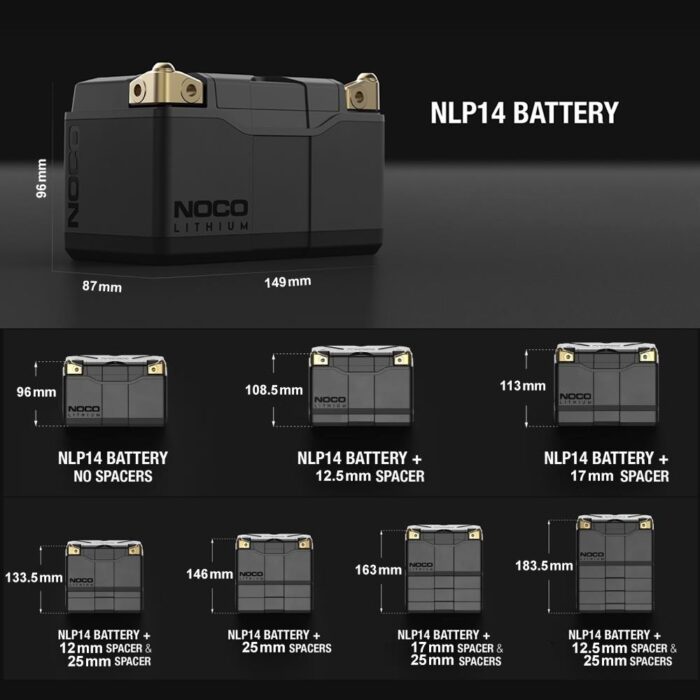 NOCO NLP14 12V 4Ah. 51Wh Li-İon Motosiklet Aküsü CCA 500A LiFeP04 - Görsel 7