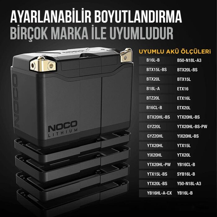 NOCO NLP20 12V 7Ah. 90Wh Li-İon Motosiklet Aküsü CCA 600A LiFeP04 - Görsel 2