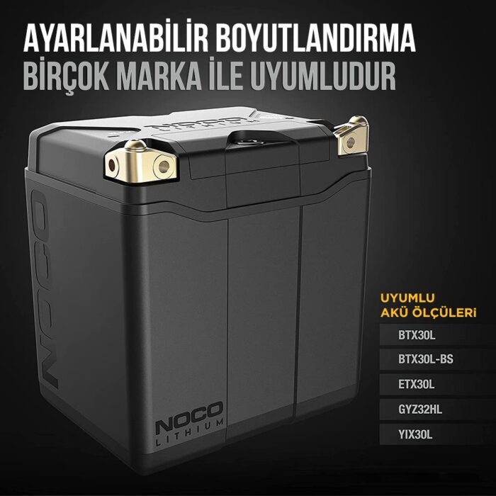 NOCO NLP30 12V 8Ah. 100Wh Li-İon Motosiklet Aküsü CCA 700A LiFeP04 - Görsel 2