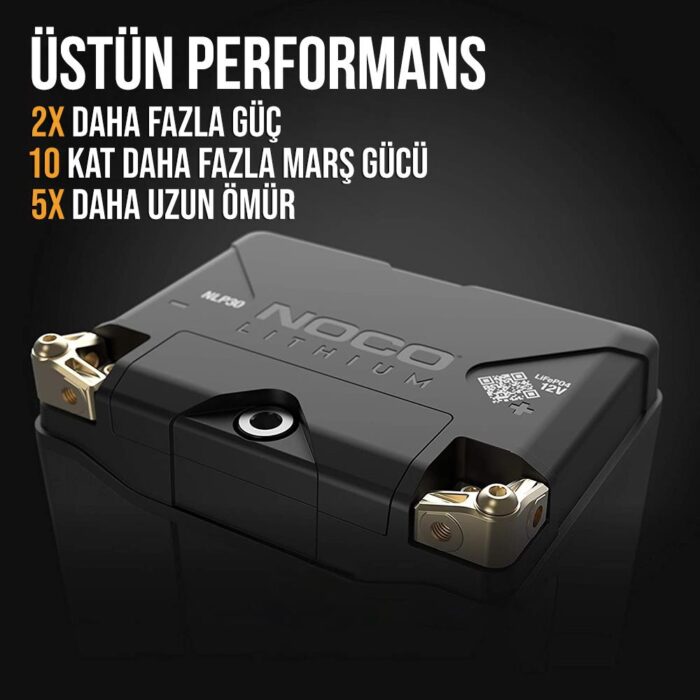 NOCO NLP30 12V 8Ah. 100Wh Li-İon Motosiklet Aküsü CCA 700A LiFeP04 - Görsel 5