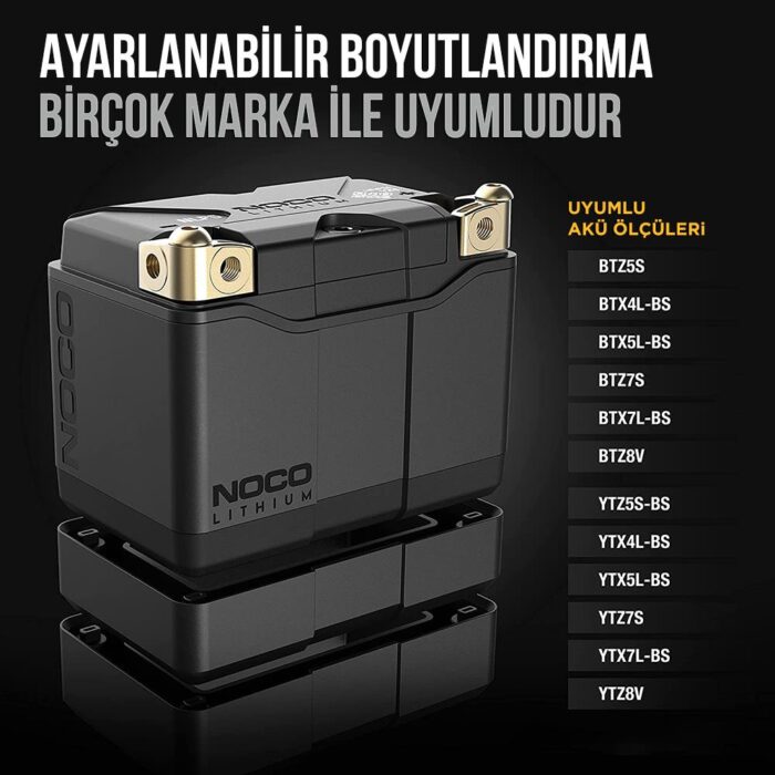 NOCO NLP5 12V 2Ah. 26Wh Li-ion Motosiklet Aküsü CCA 250A LiFeP04 - Görsel 2