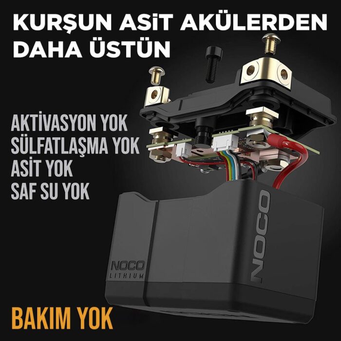 NOCO NLP5 12V 2Ah. 26Wh Li-ion Motosiklet Aküsü CCA 250A LiFeP04 - Görsel 3