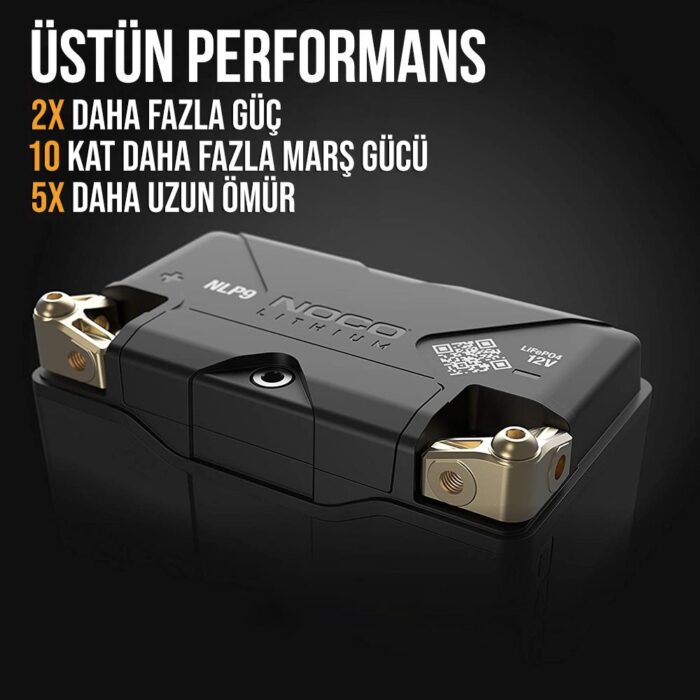 NOCO NLP9 12V 3Ah. 38Wh Li-İon Motosiklet Aküsü CCA 400A LiFeP04 - Görsel 5