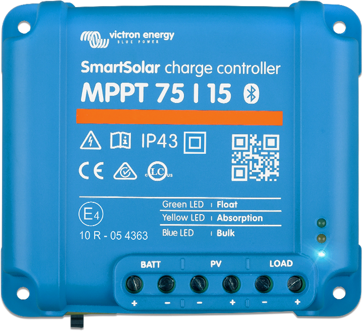 smartsolar-MPPT-75-15 12/24V 15A MPPT Solar Charge Controller, SCC075015060R, Victron - Görsel 1