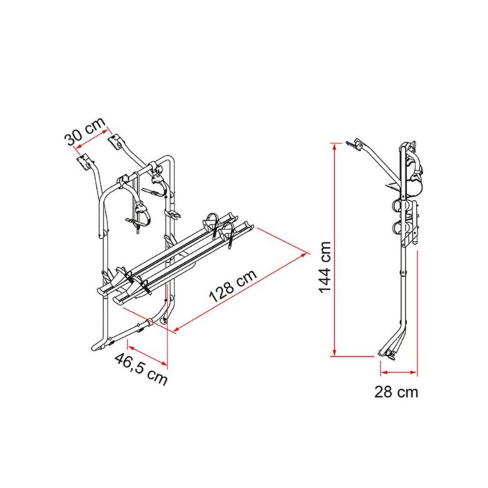 Fiamma VW Bisiklet Taşıyıcısı Kit Adaptörü  T6 / T5 - Görsel 2