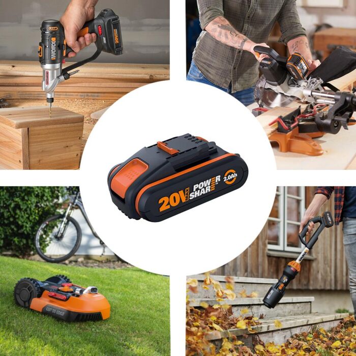 WORX WA3551 20Volt 2.0Ah. Li-ion PowerShare Yedek Akü - Görsel 7