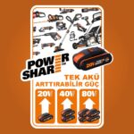 WORX WA3553 20Volt 4.0Ah. Li-ion PowerShare Yedek Akü - Görsel 5