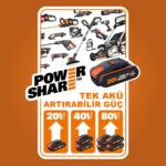 WORX WA3601 20Volt 2.0Ah. PowerShare Li-ion Akü ve Akü Şarj Cihazı - Görsel 3