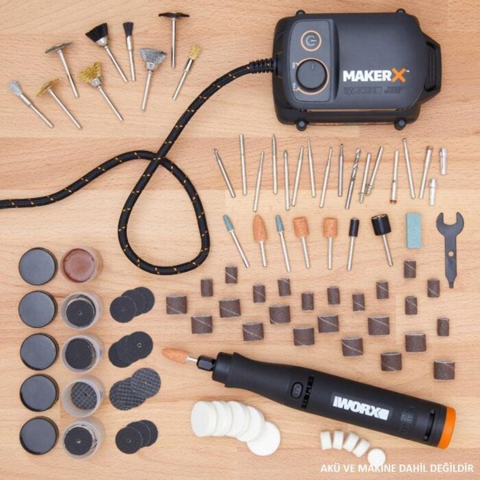 WORX WA7208 201 Parça Universal Gravür Hobi Aksesuar Seti - Görsel 4