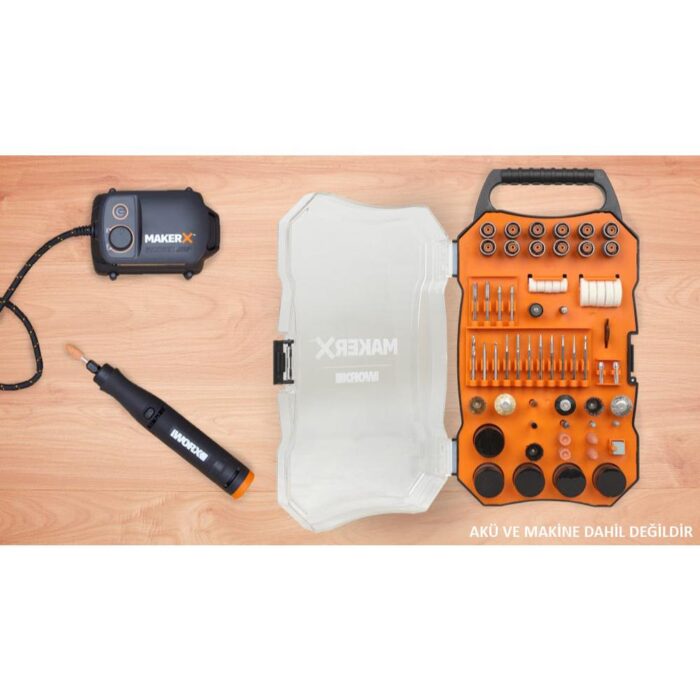 WORX WA7208 201 Parça Universal Gravür Hobi Aksesuar Seti - Görsel 5